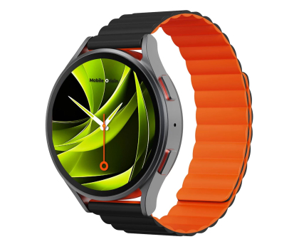 Pasek i akcesoria do zegarków Mobile Origin Easy Strap Magnetic Watch Universal 20mm Black/Orange